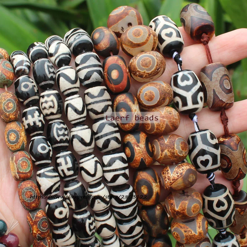 8pcs, 10x14mm Many patterns Ancient Tibet Dzi agates Beads ,For DIY Jewelry Making ! Necklace ,Bracel