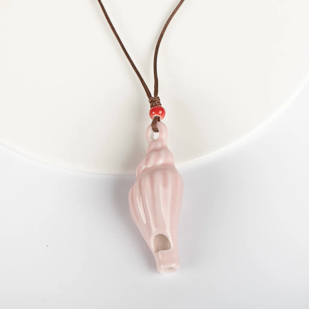 Ceramic Conch Whistle Pendant Gifts For Children #KY422