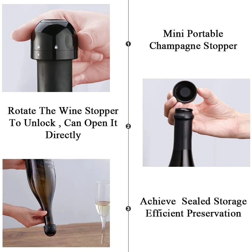 Red Wine Bottle Cap Stopper Silicone Sealed Champagne Bottle Stopper Vacuum Retain Freshness Wine Plug Bar Tools