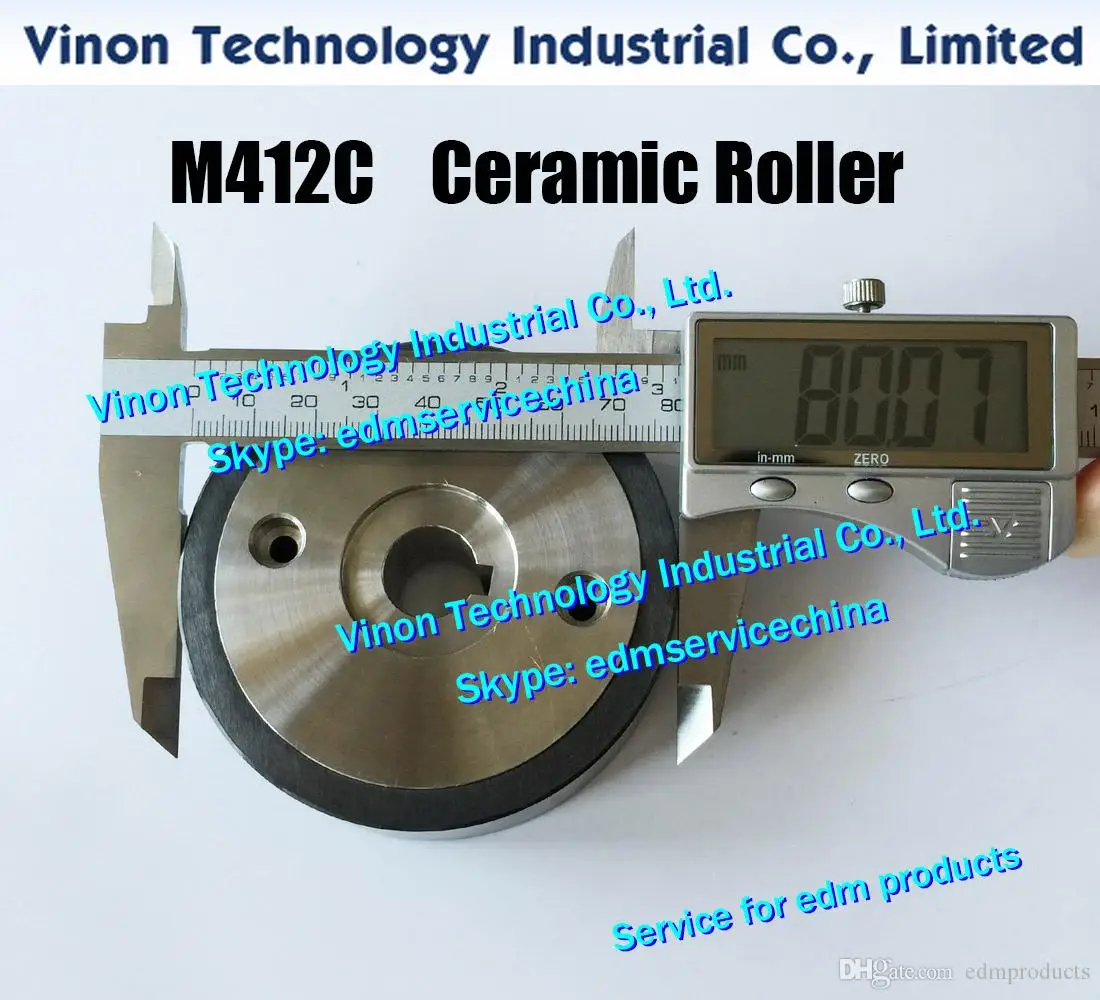 

X055C662G51 M412C MV Pinch Roller Ø80x25t (Black Ceramic type) X055-C662-G51,DBC53A,DBC5300 Feed section for BA,MV
