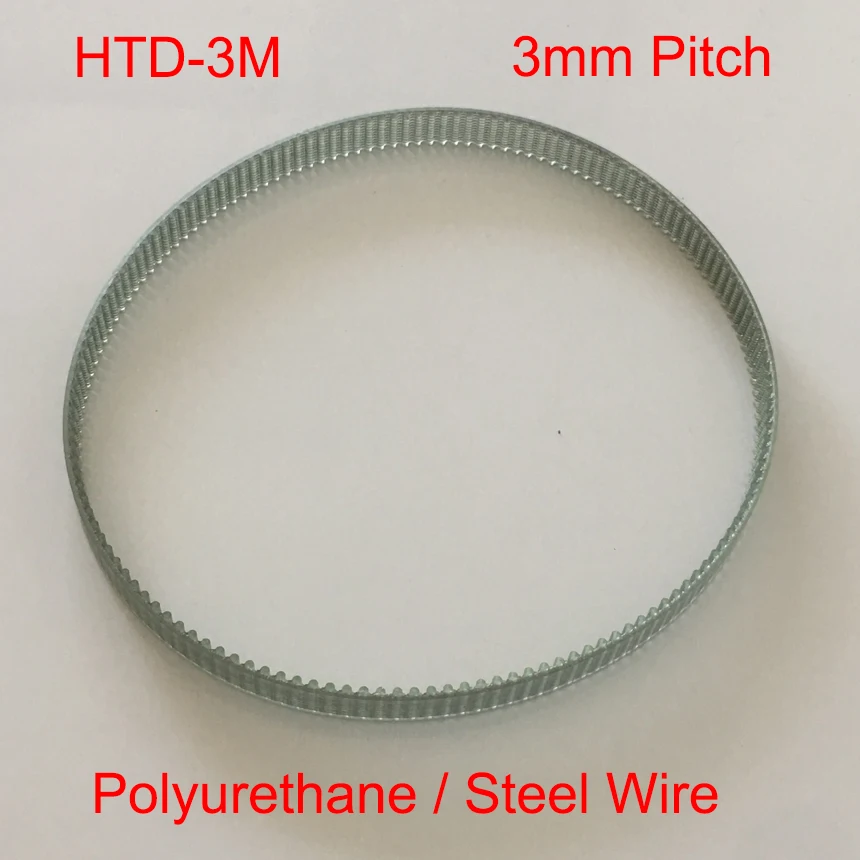 

HTD 3M 288 294 309 96 98 103 Tooth 10mm 12mm 15mm 18mm 20mm Width 3mm Pitch PU Polyurethane Steel Wire Synchronous Timing Belt