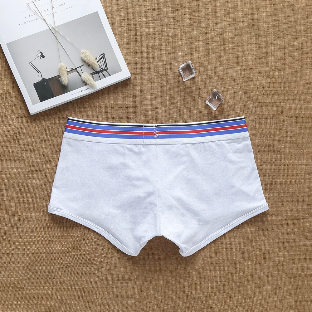 Brand Men\'s Underwear Sexy Trend Letter Boxer Panties Low Waist Pure Cotton Males Comfortable Breathable Convex Youth Underpants