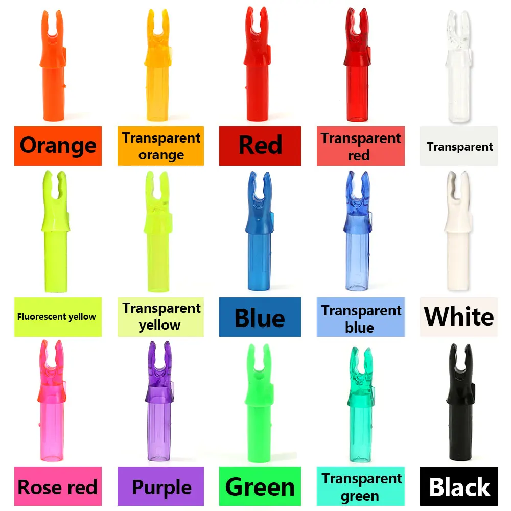 60ชิ้น10สี nocks แทรกลูกศรภายในสำหรับยิงธนูคาร์บอนไฟเบอร์กลาส arrow SHAFT ID 6.2mm arrow DIY อุปกรณ์ยิงธนู