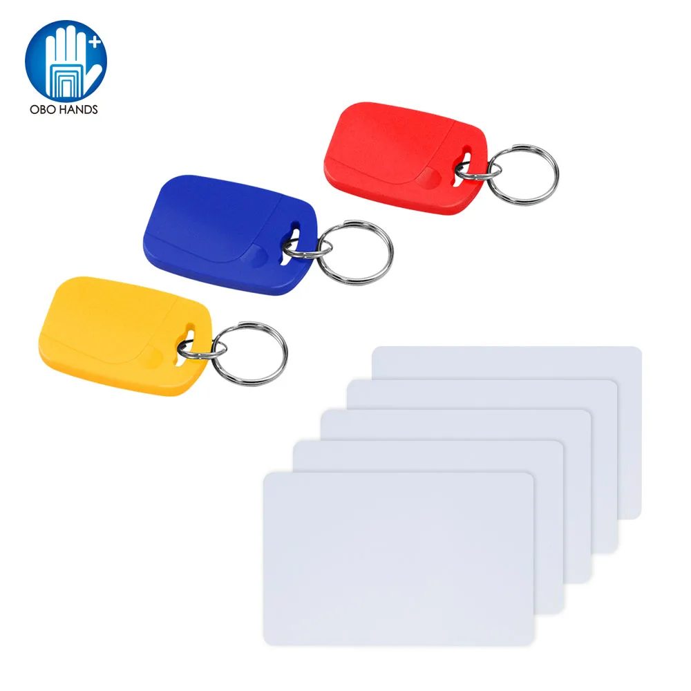 Dual Frequency RFID Composite Cards 13.56Mhz 1K UID and T5577 125 kHz ID Keyfobs Readable Writable Rewrite for Copy Clone Backup