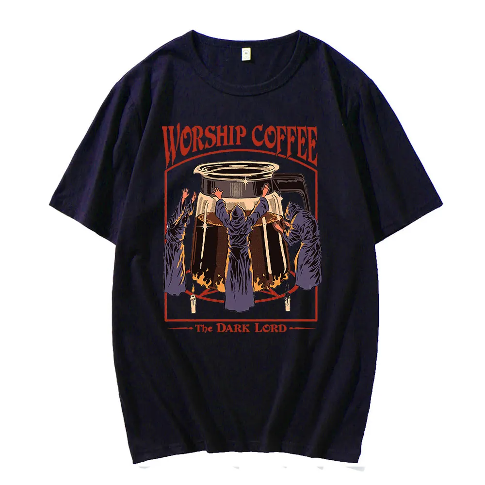 202 1hot Sale Popular Style Couple Tshirts Worship Coffee Printed High Quality Unsiex T-shirts Oversize Cotton Comfortabled Tees