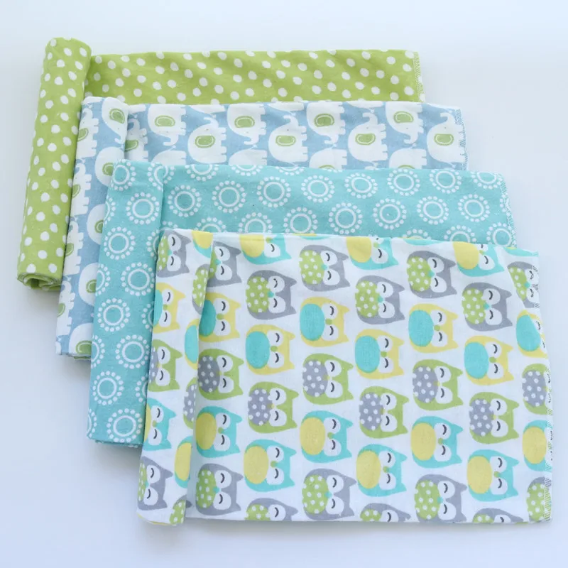 NEW 4PCS/Pack 100% Cotton Flannel Receiving Baby Blanket Newborn Colorful Cobertor Baby Bedsheet Supersoft Bebe Blanket 76x76cm