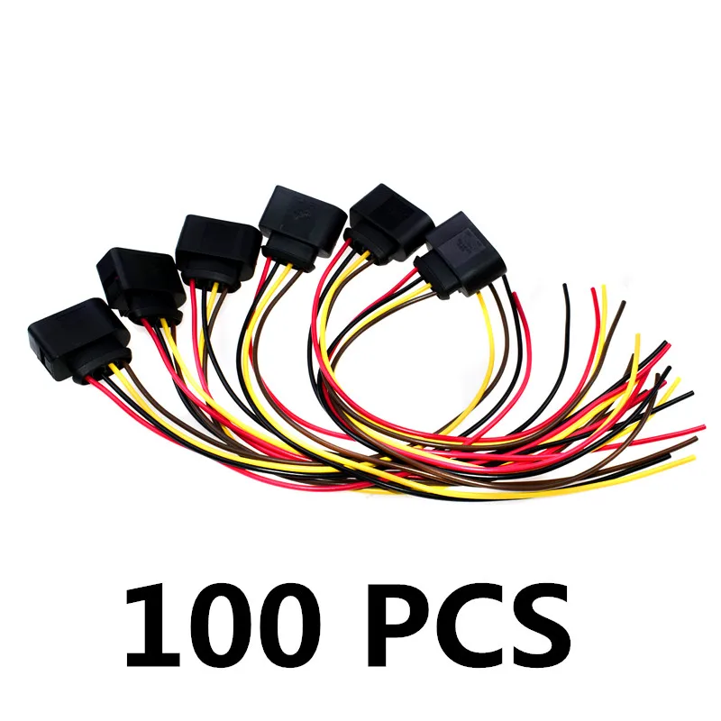 100pcs Ignition Coil Connector Plug Pack Wiring Loom For AUDI /VW /SKODA SEAT /FORD 1J0973724