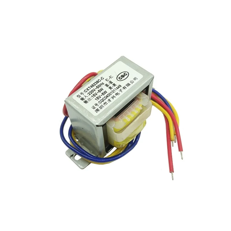 

Power Transformer 10W 10VA 220V to 15V 5W 15V 5W Independent Double Winding Output AC