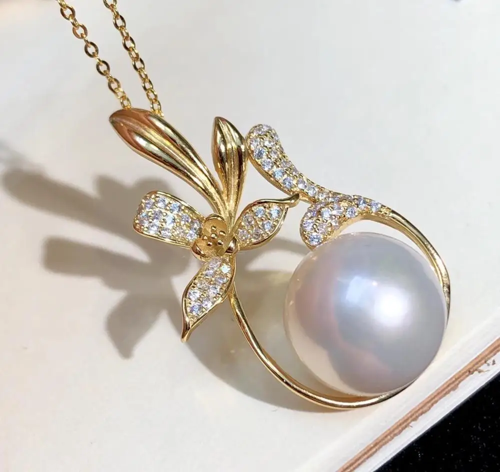 

Wholesale Flower 925 Sterling Silver Pendant Base Settings Mountings Findings Parts for Pearl Crystal Jade Agate Beads Stones