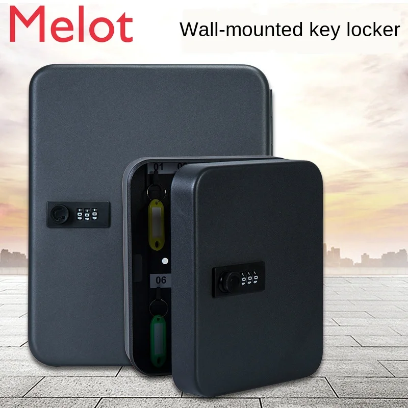 Password Lock Key Locker Wall-Mounted Home Hanging Wall Organizer Box Lock Real Estate Property Management Box Car Key Cabinet