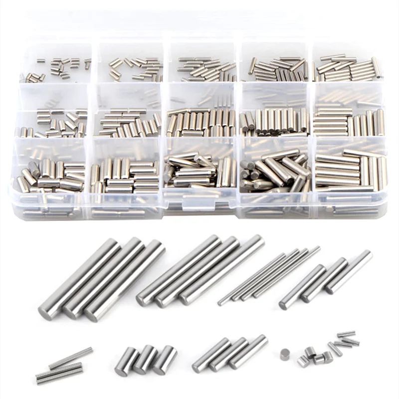 450pcs/set  M2 M3 M4 304 Stainless Steel DIN6325 Cylindrical Pin Locating Dowel Combination Set Solid Cylinder Pin Fastener Kit