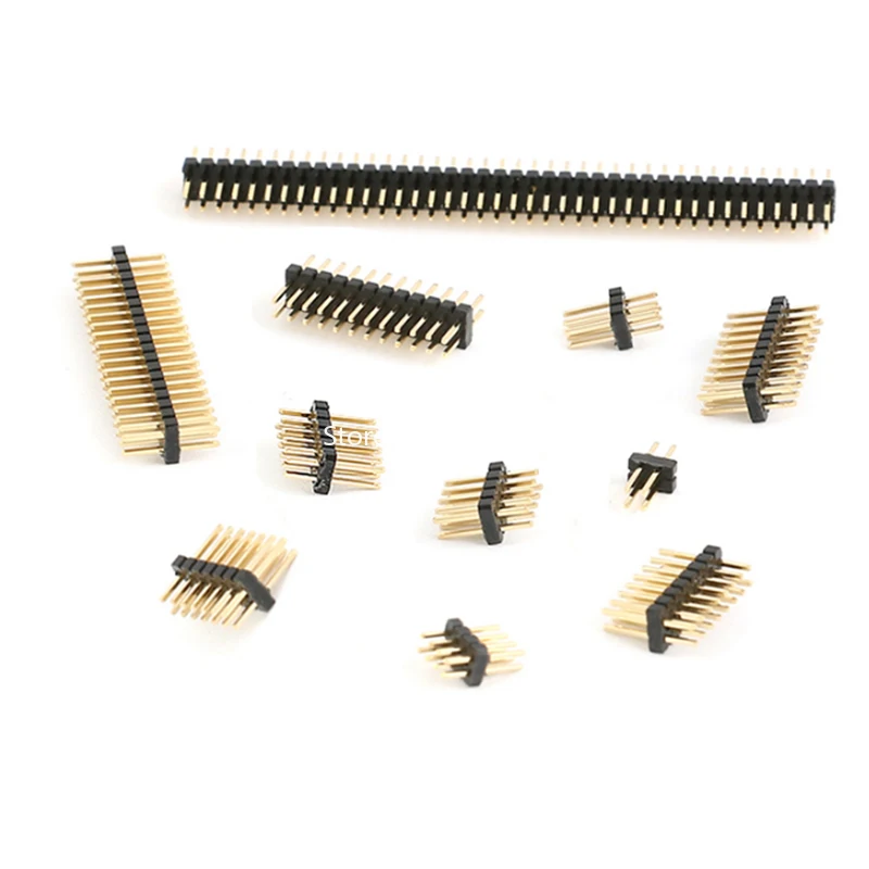 10PCS 1.27mm Double Row Male Pin Header Connector 1.27 Pinheader Through Holes PCB Strip Socket 2*3/4/5/6/7/8/10/12/15/20/40p