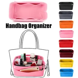 Felt Handbag Organizer Purse Organizer Bag in Bag Multi-Pocket Travel Insert Handbag Portable Women Cosmetic Storage Bags