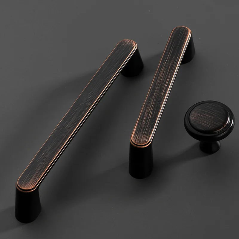 High End Wardrobe Cupboard Pull Handles Retro Metal Antique Zinc Alloy 128mm Kitchen Drawer Cabinet Door Handle Furniture Knobs