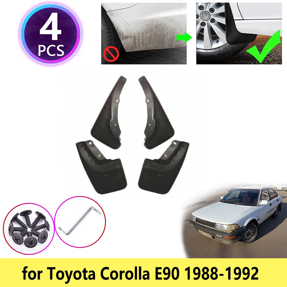 for Toyota Corolla AE90 E90 1988 1989 1990 1991 1992 Mudguards Mudflap Fender Mud Flaps Splash Flap Guards Front Car Accessories