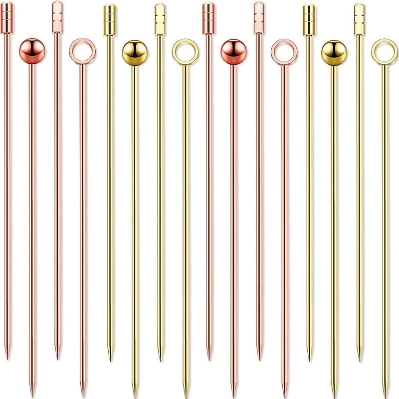 Stainless Steel Cocktail Picks, Fruits Toothpicks, Appetizer, Metal Toothpicks for Sandwich, Barbeque Snacks, Cocktail