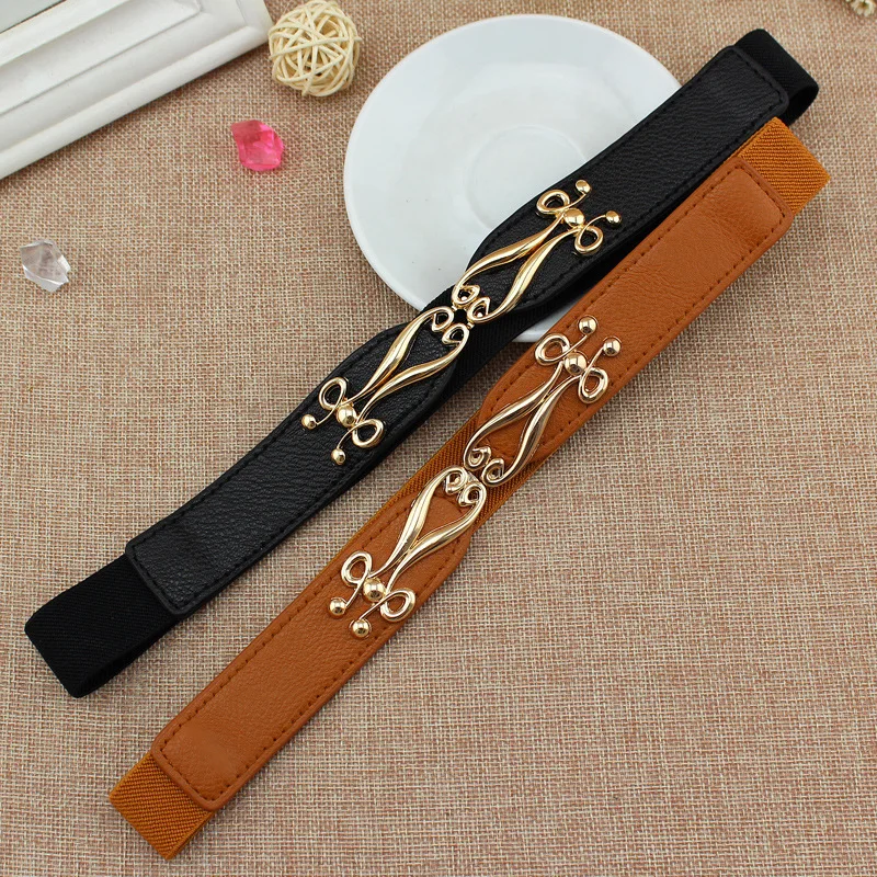 Women's Belt Elastic Pleats Decorative Fine Korean Version Of The Wild Fashion Elastic Candy Skirt