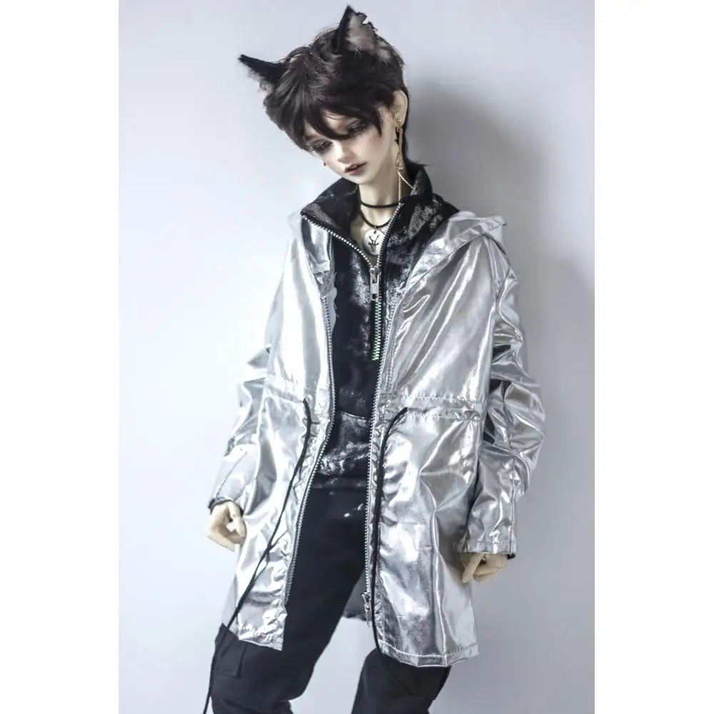 

BJD DOLL Long Coat Outfits Top Silver Clothing For Male 1/4 1/3 SD17 70cm 17" 24" Tall MSD SD DK DZ AOD HEDUOEP