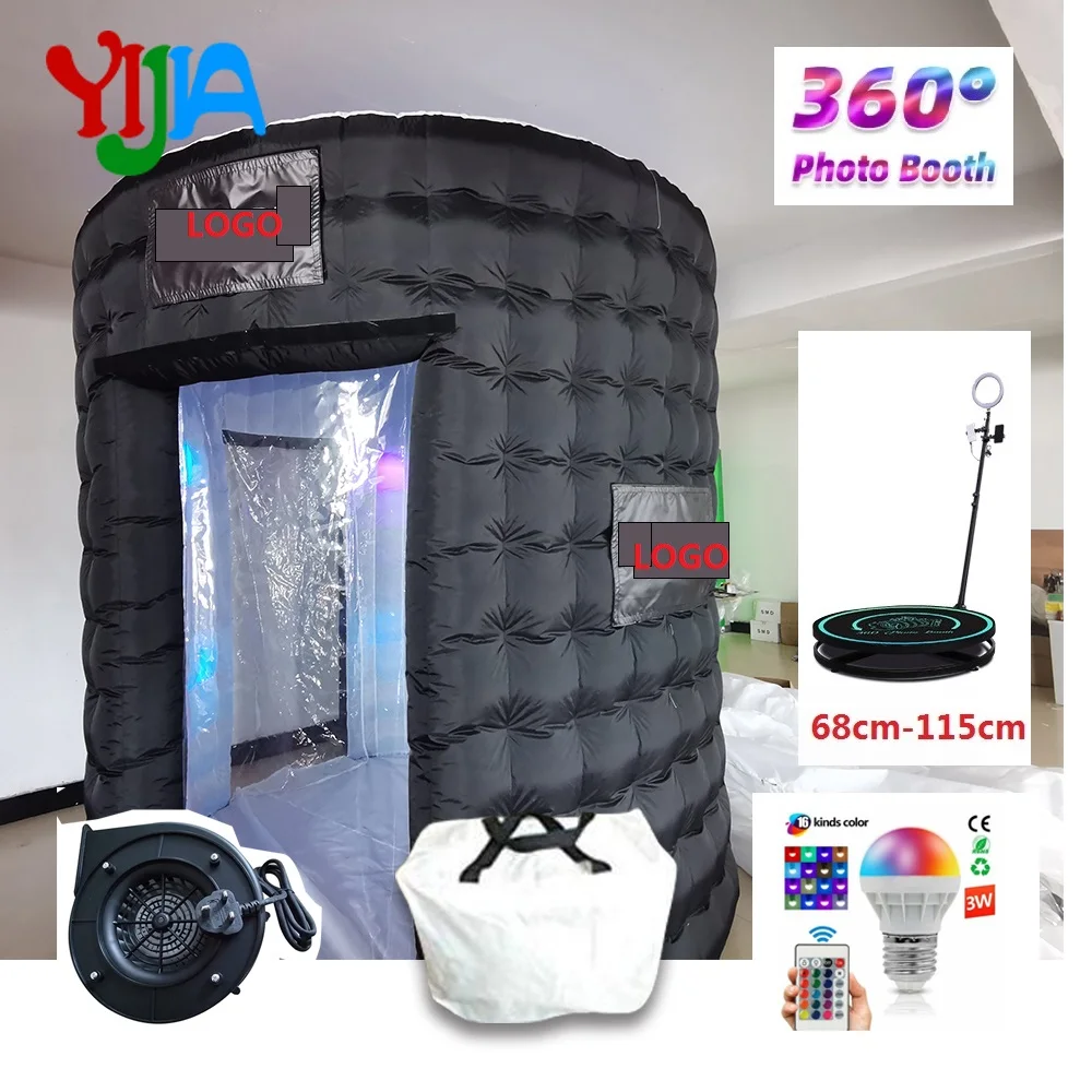 

Portable Selfie 360 Inflatable Photo Booth ENCLOSURETent LED Lights 10ft/3m Fit For 360 Photo Booth Machine Party Event