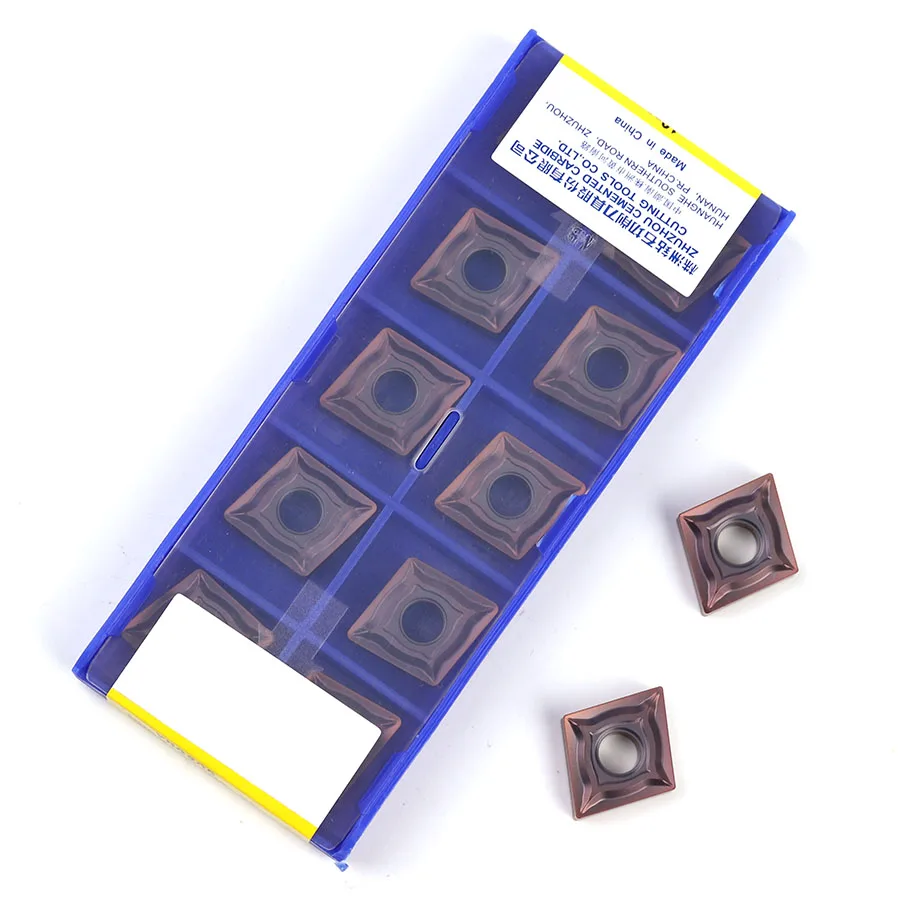 10 Chiếc CNMG120404-EM/EF YBG205 CNMG120408-EM/EF YBG205 Tiện Bằng Máy CNC Biến Lưỡi Dao Lưỡi Cắt Hợp Kim Lắp Chịu Mài Mòn dụng Cụ Xoay