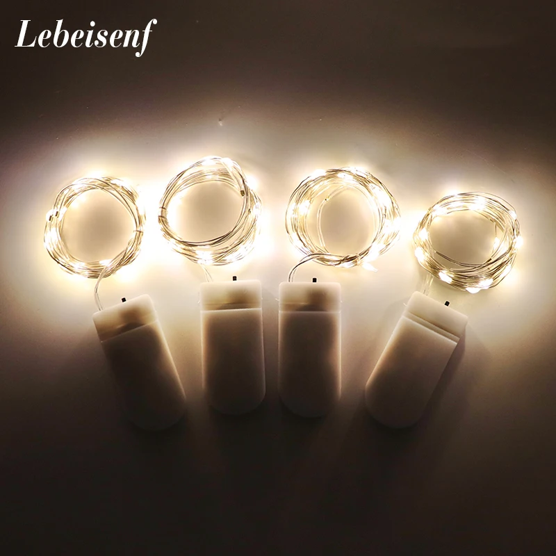 Waterproof Fairy Light CR2032 Battery Powered LED Mini Christmas Light Copper Wire String Light For Wedding Xmas Garland Party