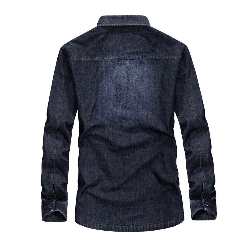 Anti-Cut And Stab-Resistant Plus Size Men Denim Shirt Self-Defense Military Tactics Invisible Police SWAT FBI Safety Clothing