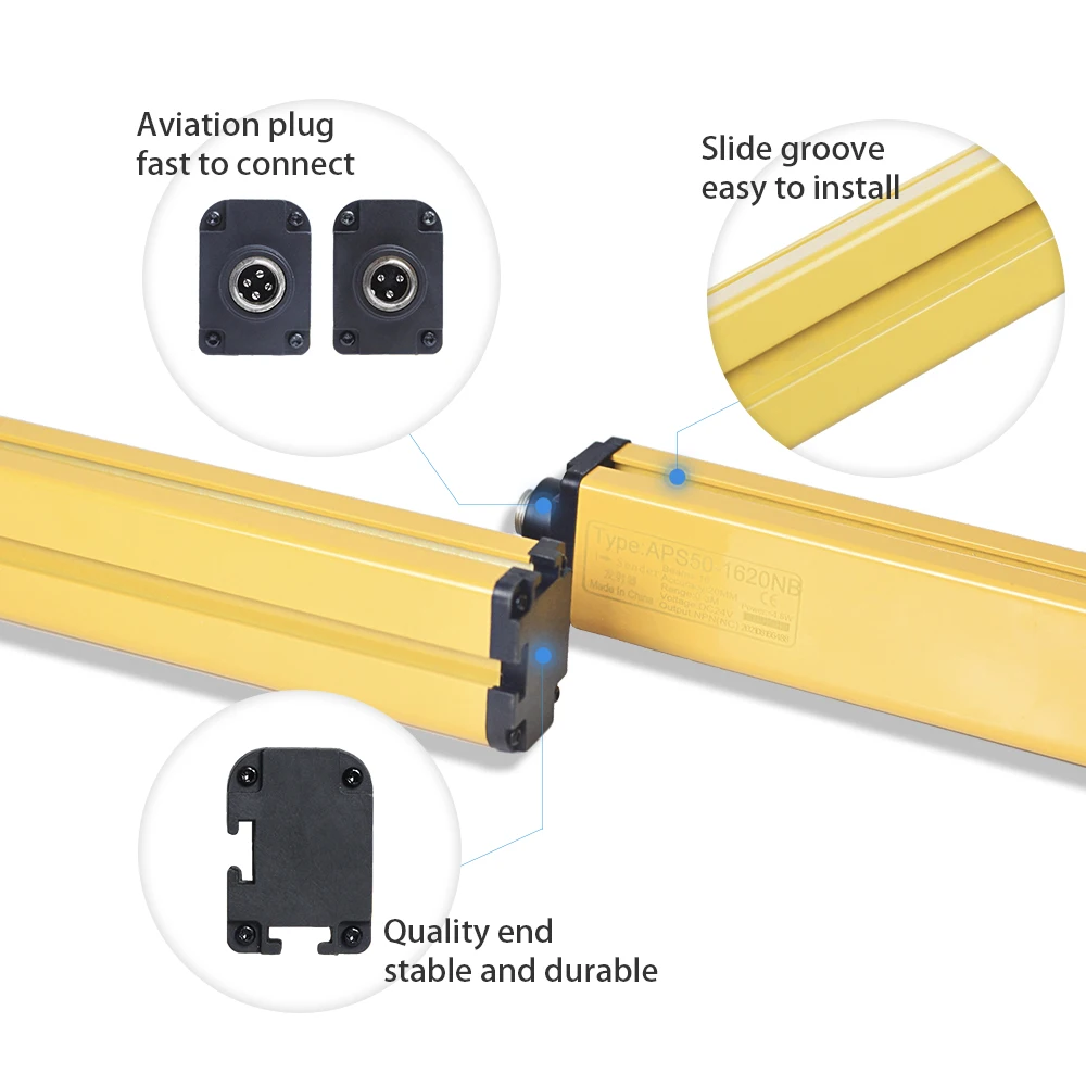 Imagem -04 - Cloweit 35x50 14 Cortinas de Luz 16 18 Pontos 680 Milímetros Grades de Proteção de Segurança Altura 3m 5m 10m 15m 20m de Longa Distância de Personalizar