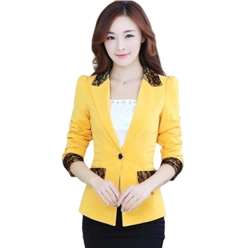 Black Women Blazer 2024 New Formal Blazer Lady Office Work Suit tasche giacche cappotto Slim Yellow Women Blazer Femme giacche