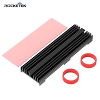 Rocketek M.2 Solid State Hard Disk Heatsink Heat Radiator Cooling Silicon Therma Pads Cooler for M2 NVME SATA NGFF 2280 PCIE SSD