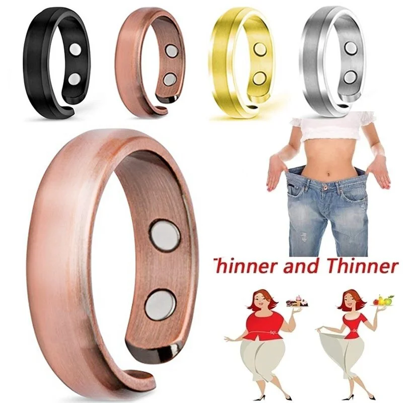 Energy Magnetic Tourmaline Ring Health Care Jewelry For Man Women Ring Bangle Slimming Product Magnetic Ring