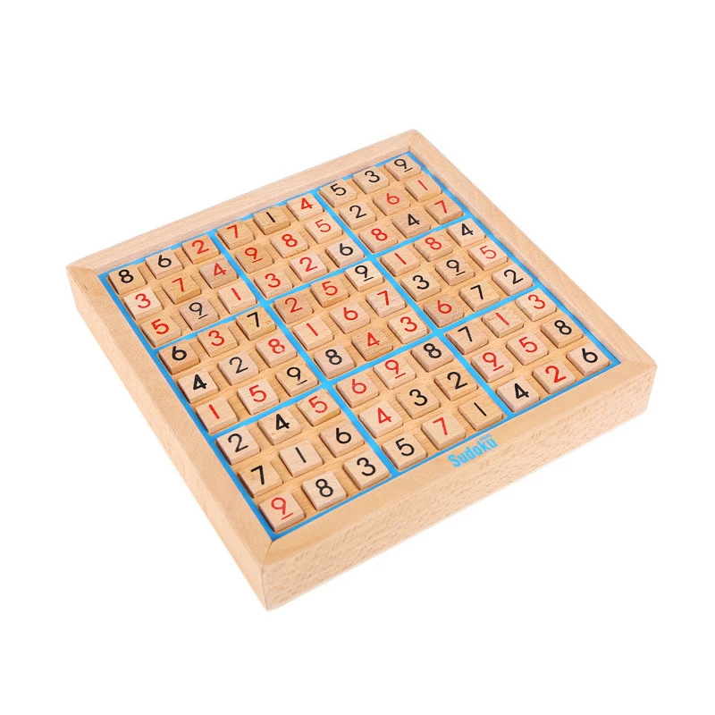 

Children Wooden Sudoku Puzzles Beech Chess Math Brain Teaser Folding Board Game Toy Learning Education Toy Gift Kids 6Y+