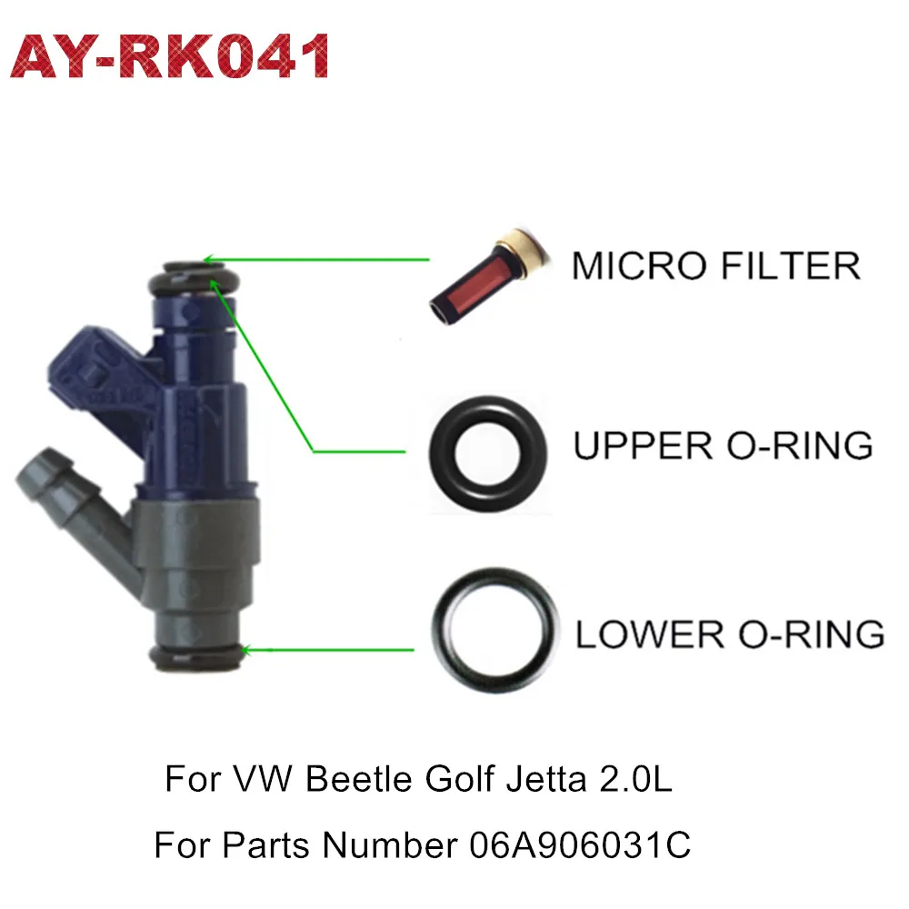 

wholesale 4sets Fuel injector repair kits for Fuel Injector for VW BEETLE GOLF JETTA 2.0L 0280155791 For AY-RK041