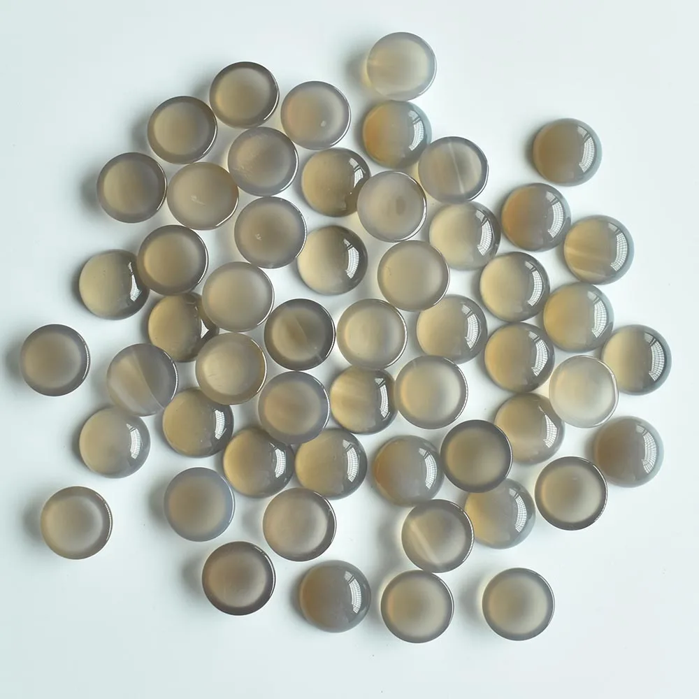 Modische, hochwertige gemischte runde CAB-CABOCHON Natursteinperlen für Schmuckzubehör, 12mm, Großhandel, 50 Stück/Lot, kostenloser Versand. – Detail 14