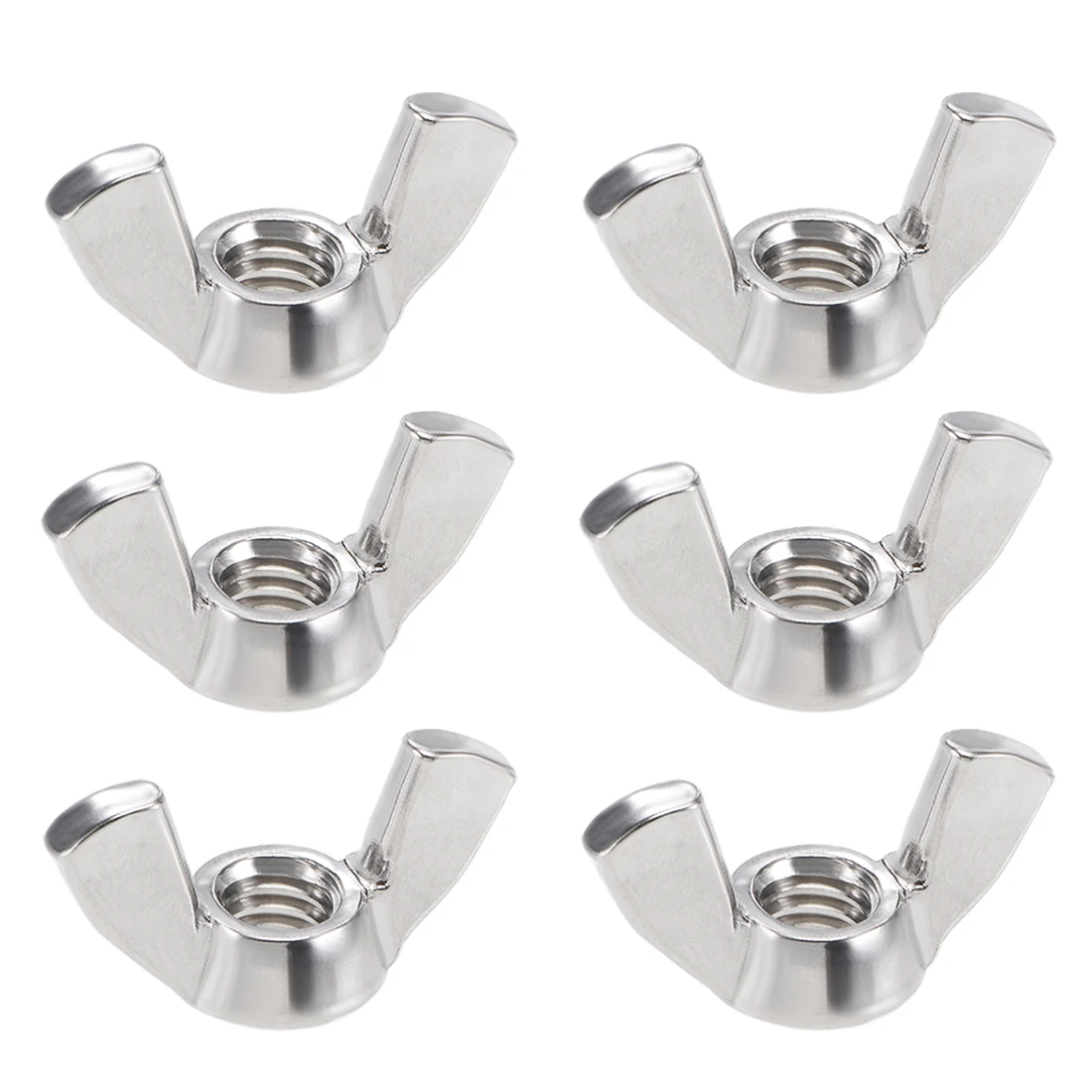 

6pcs #5/16"-18 Wing Nuts 304 Stainless Steel Shutters Butterfly Wing Nut Hand Twist Tighten Fasteners Parts