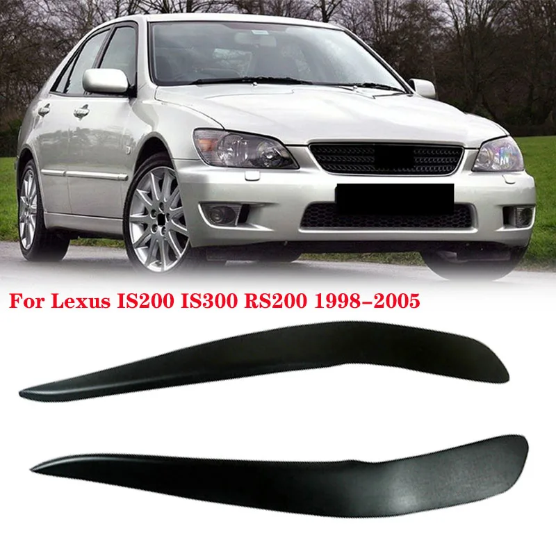 For Lexus IS200 IS300 RS200 Car Front Headlight Cover Eyebrows Eyelid Trim Decoration Stickers1998 1999 2000 2001 2002 ~ 2005