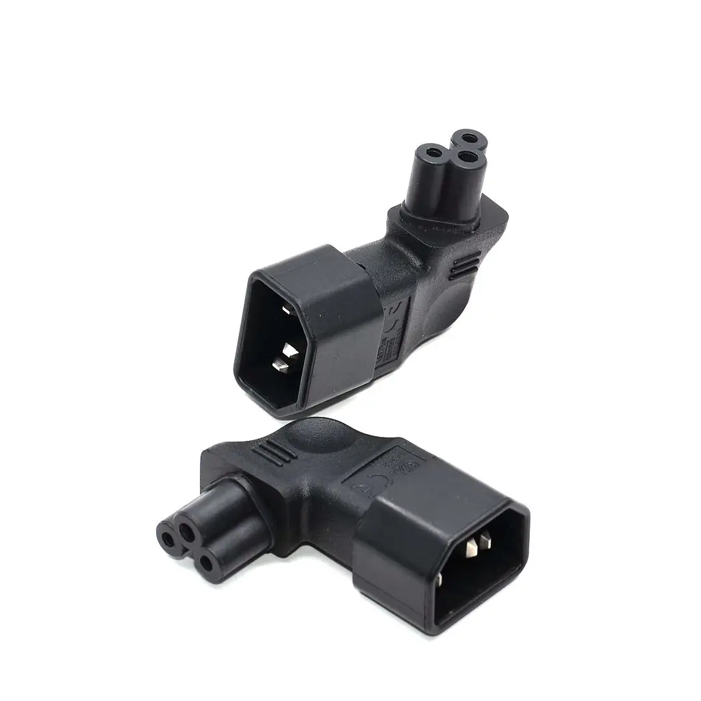 IEC320 C5 Power Converter, IEC C14 Male Plug to C5 Up/Left/Right/Strainght Angle Connector 10A 250V