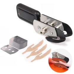 FOSHIO Twin-Head Blades Knife Cutter Slitter with PTFE Sticker Carbon Fiber Vinyl Film Wrap Craft Car Window Tints Cutting Tool