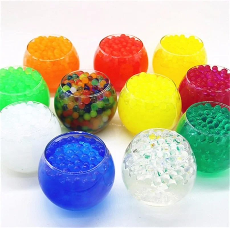 200 Pcs/lot Multicolors Crystal Soil Mud Hydrogel Gel Kids Children Toy Water Beads Growing Up Water Balls Home Decor Potted