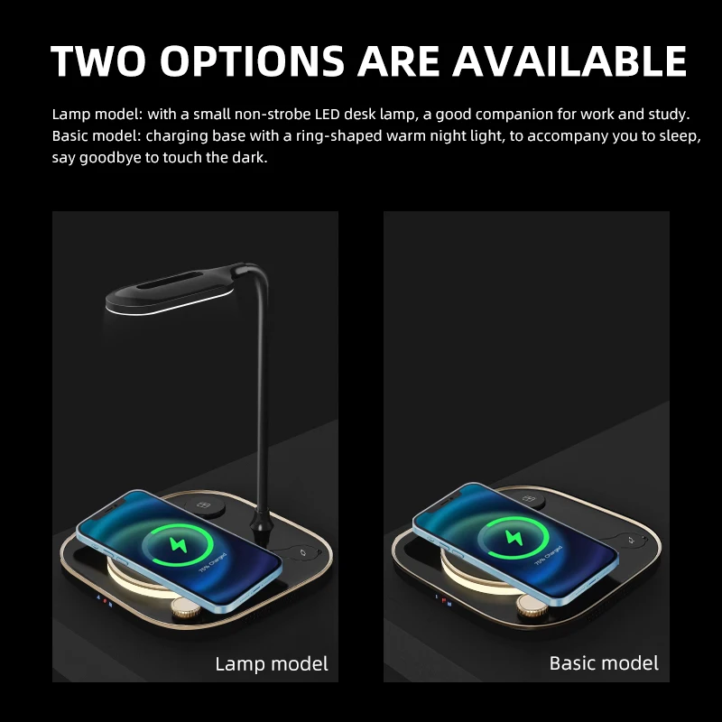 15W Wireless Charger Table Lamp Stand 4 IN 1 for IPhone 13 12 11 Pro Max Fast Charging Station for Apple Watch AirPods SamSung