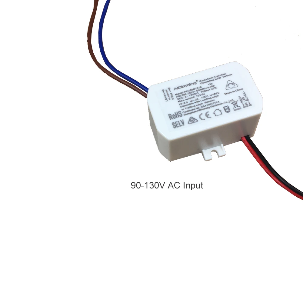 110V 120V Input High PF Efficiency Dimmable Mini Power Supply Unit 150mA  6W Very Small Sizes Driver for Inside Lamps