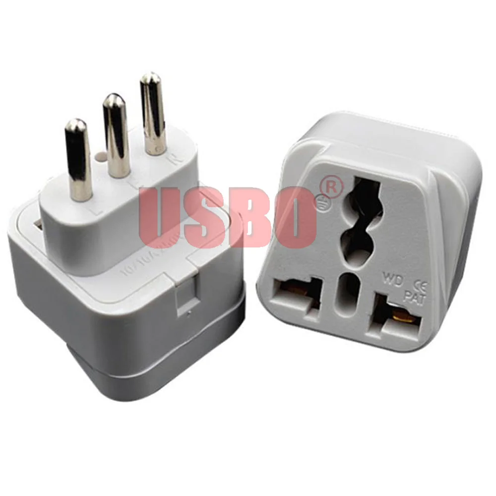 White Black 10A 250V Italian Standard 3 pin travel power adaptor plug socket converter for Italy Chile Uruguay Syria El Salvador