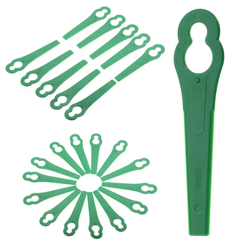 100pcs Plastic Grass Trimmer Replacement Blades Lawn Mower Blades for BOSCH Einhell Plastic Lawn Mower Gardening Tool