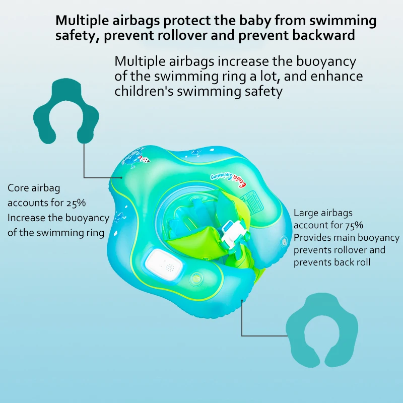 Eenbei baby swim float Rollver alarm baby swimming ring tilts more than 30° the swimming ring sounds an alarm care baby safety