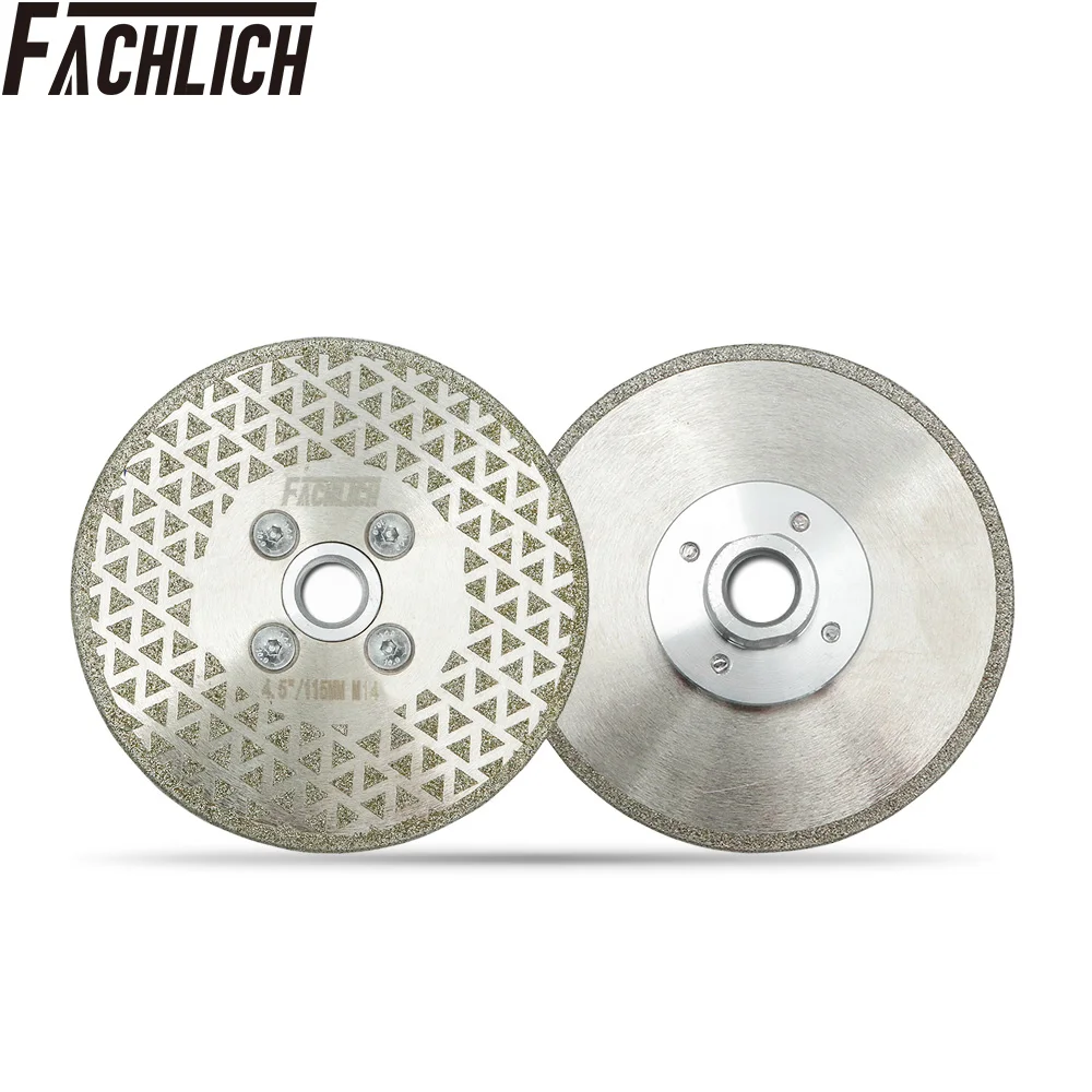 

2pcs Electroplated Diamond Cutting Disc Saw Blades M14 Flange Single Side Coated Diamond Wheel Grinding Disc Dia 115mm