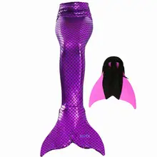 Mermaid Tails with Pink and Black Monofin #4