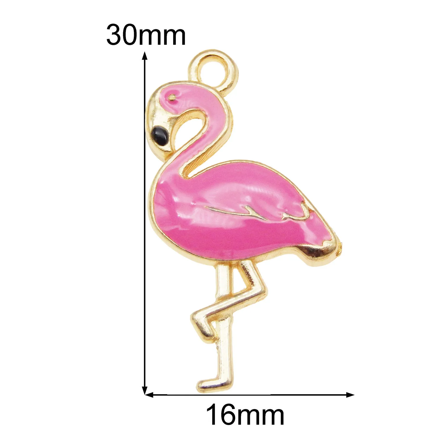 8pcs Mix Color Flamingo Charm smalto ciondolo risultati dei monili collana fatta a mano in lega orecchini da donna accessorio regalo