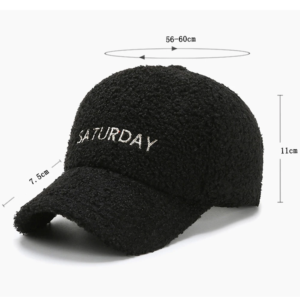 FS Trendy Warm Lambswool Winter Baseball Caps For Men Gray Pink Snapback Hip Hop Women Wool Hats Windproof Face Cap Casquette