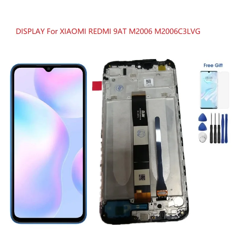 

Lcd Screen Frame For Xiaomi Redmi 9AT Lcd Frame M2006 M2006C3LVG LCD SCREEN FRAME SCHERMO VETRO For Redmi 9at Display With Frame