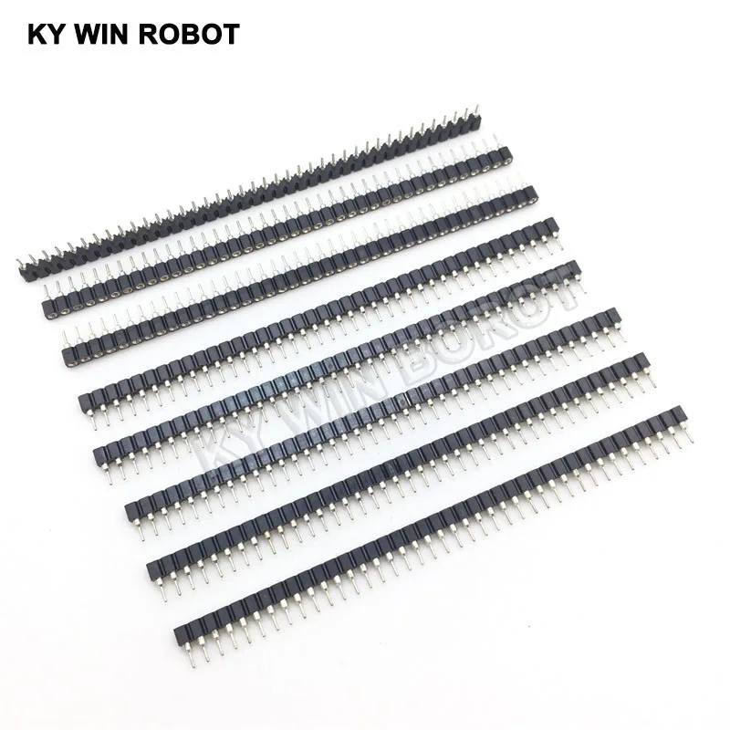 10pcs/lot 40P female header 1x40 Pin 2.54 Round Female Pin Header connector 1*40 hole Single inline row needle seat hole row