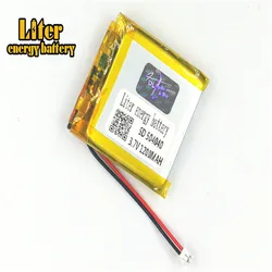 1.5MM 2pin connector 3.7V 504040 1200mah Rechargeable lipo polymer lithium battery MP3 MP4 MP5 small toys Bluetooth stereo